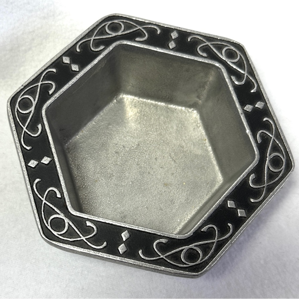 Wilton Armetale Pewter Candy Dish Hexagon Mint Dish Serving Bowl